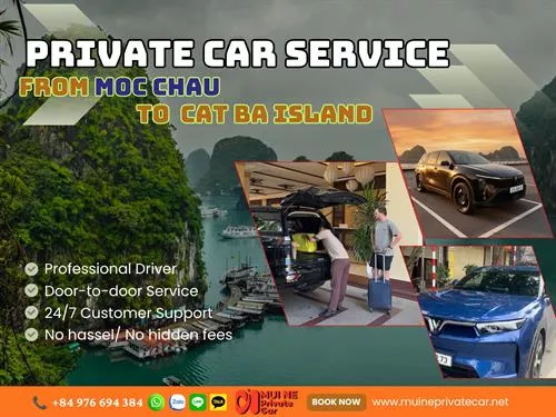 Private Car From Moc Chau To Cat Ba Island